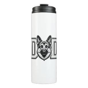 German Shepherd Dad Vintage Vector Shirt Design_1 Thermal Tumbler