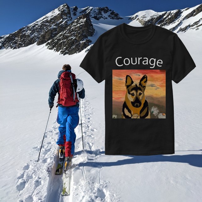German Shepherd  Daisy Field Courage T-Shirt (Creator Uploaded)