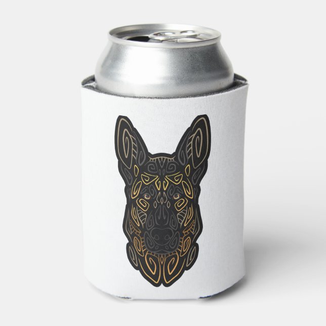 German Shepherd Design German Shepherd Gifts Dog O Can Cooler (Can Front)