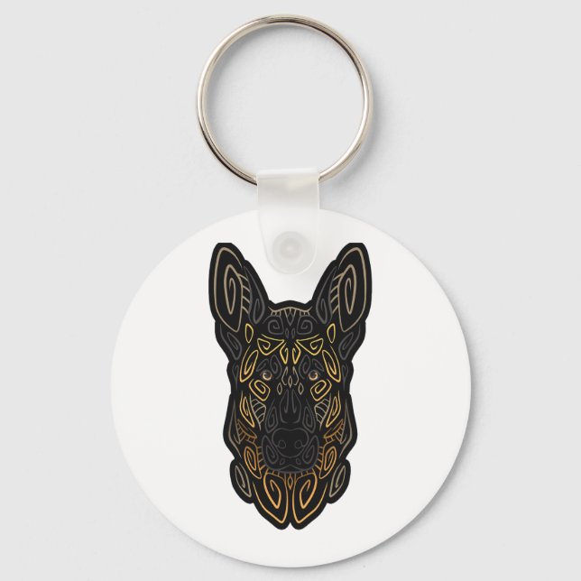 German Shepherd Design German Shepherd Gifts Dog O Key Ring (Front)
