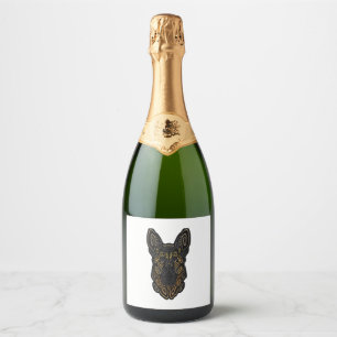 German Shepherd Design German Shepherd Gifts Dog O Sparkling Wine Label