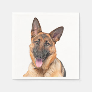 "German shepherd" design paper napkins