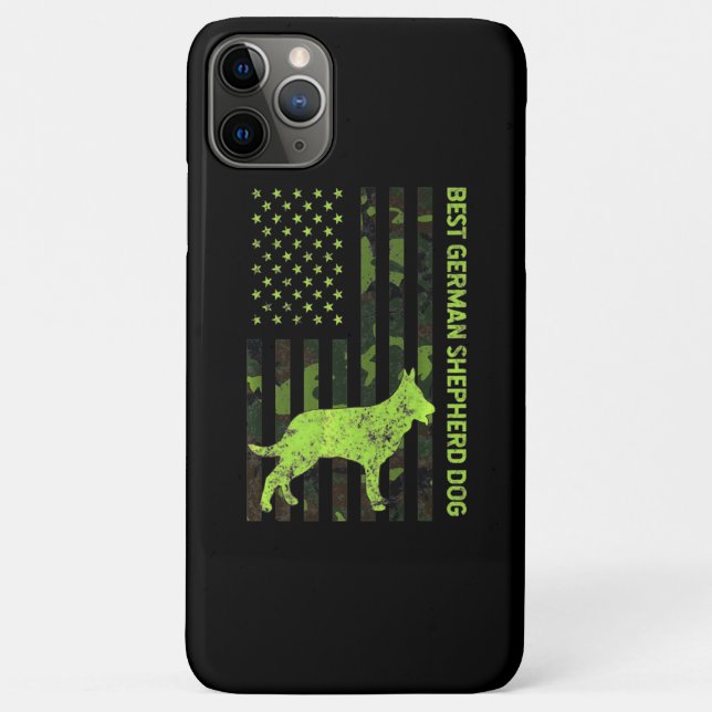German Shepherd Distressed Usa Flag Camouflage Case-Mate iPhone Case (Back)