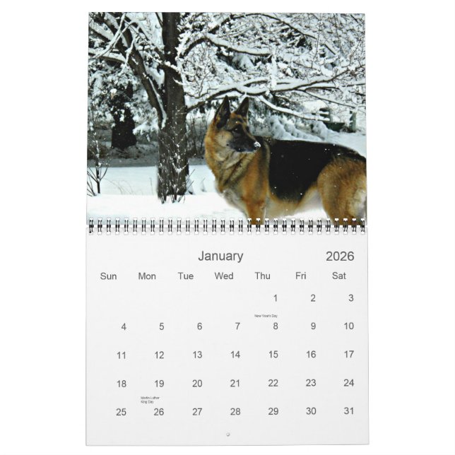 German Shepherd Dog 2013 Calendar (Jan 2026)