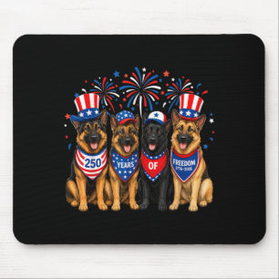 German Shepherd Dog 250 Years Aamerican 1776 2026 Mouse Pad