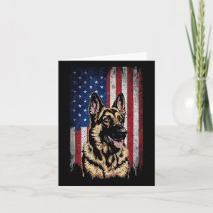 German Shepherd Dog 4th July Patriotic Usa Indepen Card