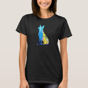German Shepherd Dog Abstract Painting Art Colourfu T-Shirt