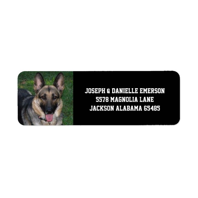German Shepherd Dog Address Labels (Front)