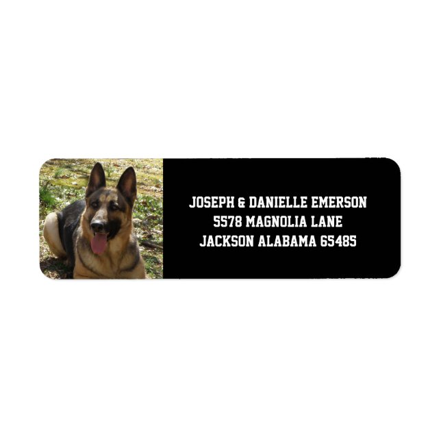 German Shepherd Dog Address Labels (Front)