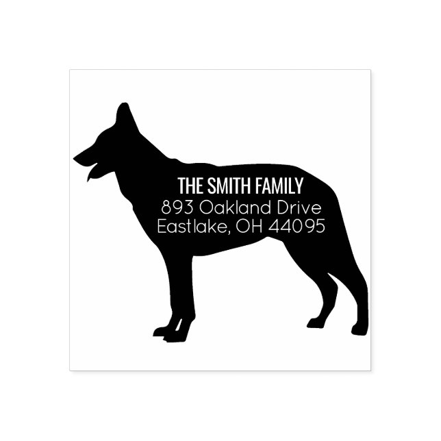 German Shepherd Dog Address Stamp (Imprint)