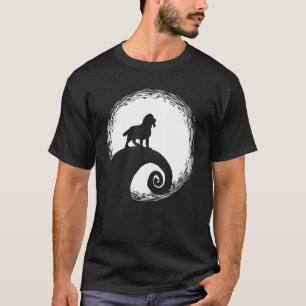 German Shepherd Dog And Moon Halloween Costume Dog T-Shirt