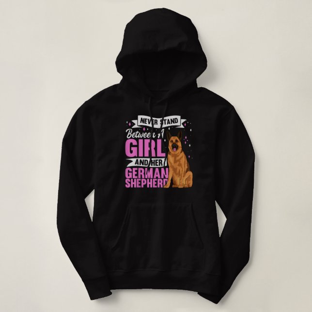 German Shepherd Dog Apparel for Womens Hoodie (Design Front)