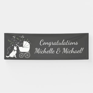 German Shepherd Dog Baby Shower Banner