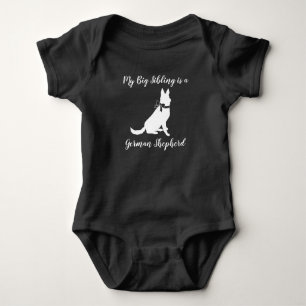 German Shepherd Dog Baby Shower Genderless Baby Bodysuit