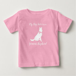 German Shepherd Dog Baby Shower Pink Girl T-Shirt