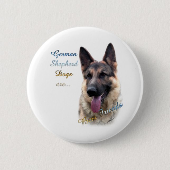 German Shepherd Dog Best Friend 2 - Button (Front)