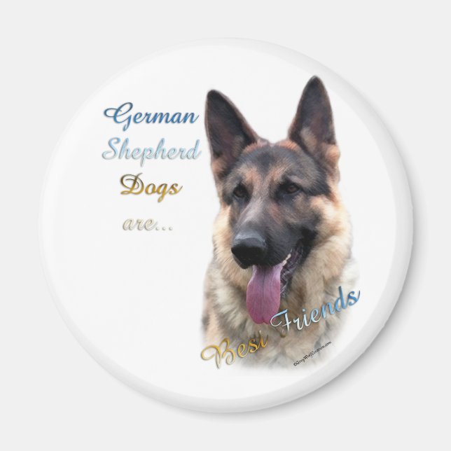 German Shepherd Dog Best Friend 2 - Magnet (Front)