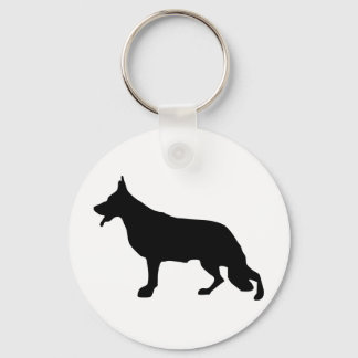 German Shepherd Dog black Key Ring
