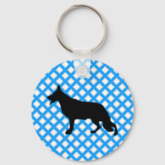 German Shepherd Dog black Key Ring