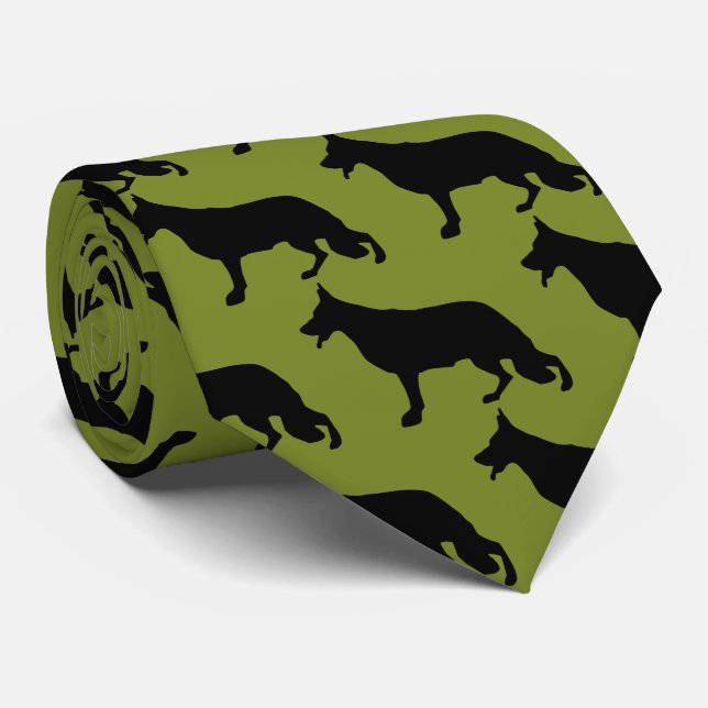 German Shepherd Dog black Tie (Rolled)