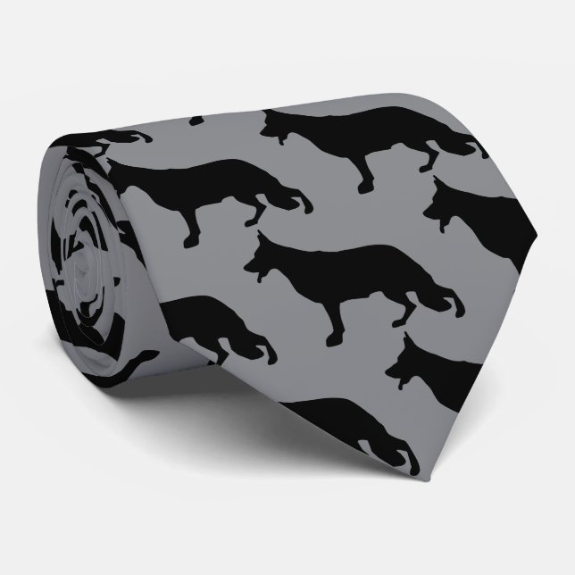 German Shepherd Dog black Tie (Rolled)