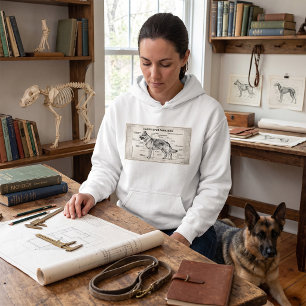 German Shepherd Dog Blueprint Hoodie