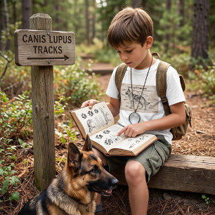 German Shepherd Dog Blueprint T-Shirt
