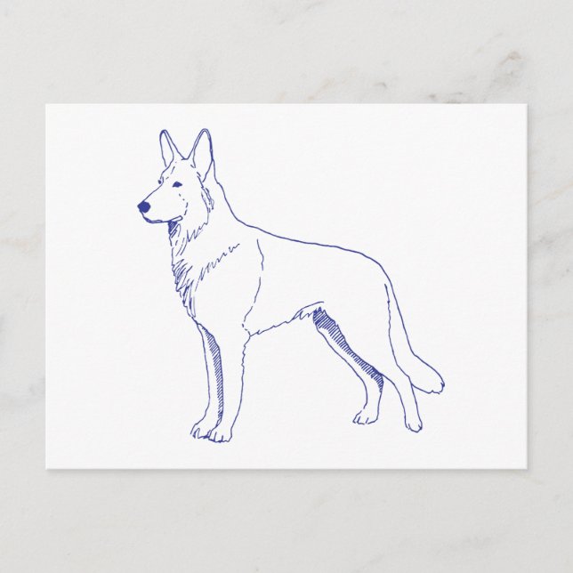 German Shepherd Dog breed Postcard (Front)