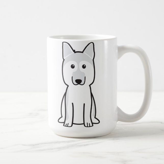 German Shepherd Dog Cartoon Coffee Mug (Right)