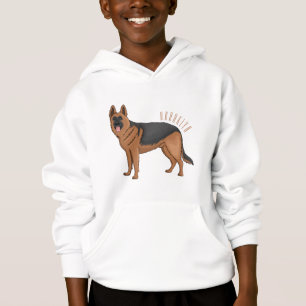 German shepherd dog cartoon illustration