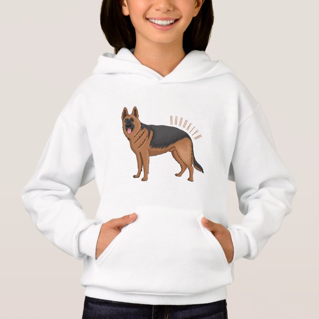 German shepherd dog cartoon illustration (Front)