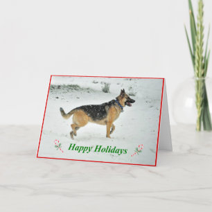 German Shepherd Dog Christmas Greeting Card