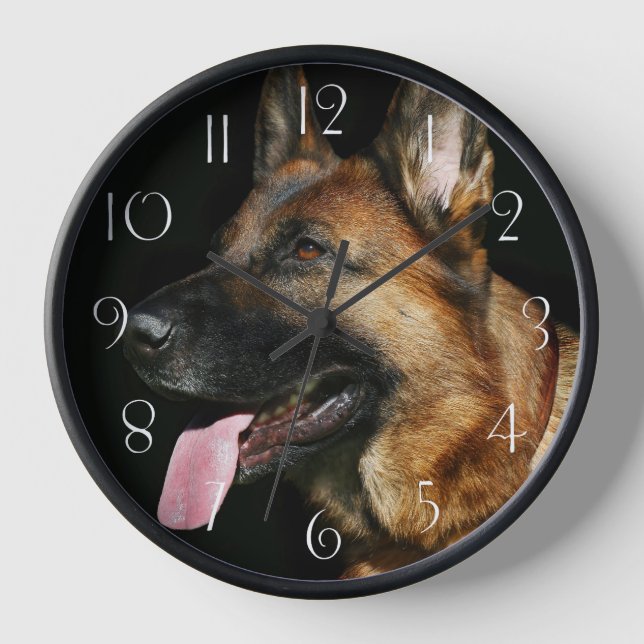 German Shepherd Dog Clock (Front)