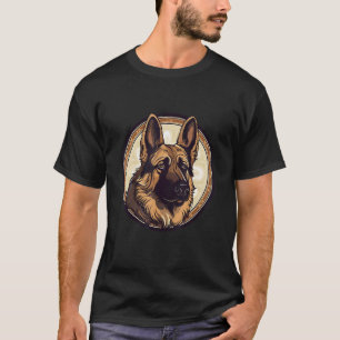 German Shepherd Dog Cute Breed Dog Motif T-Shirt