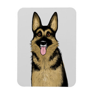 German Shepherd Dog | Cute GSD | Pet Lover's Art Magnet