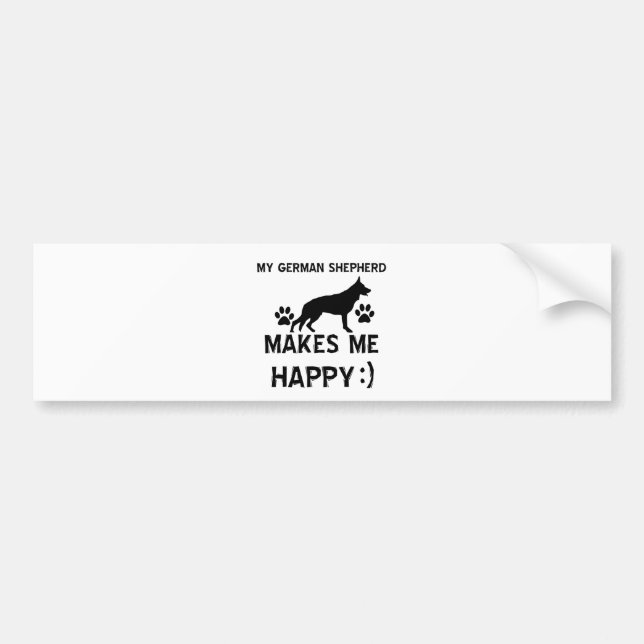 German Shepherd dog designs Bumper Sticker (Front)