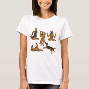 German shepherd dog doing yoga T-Shirt