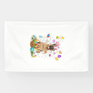 German Shepherd Dog Easter Egg Hunting Basket East Banner