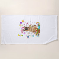 German Shepherd Dog Easter Egg Hunting Basket East