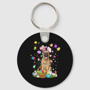 German Shepherd Dog Easter Egg Hunting Bysket East Key Ring