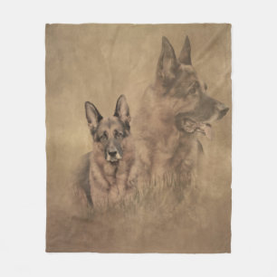 German Shepherd Dog Fleece Blanket