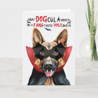 German Shepherd Dog Funny Count DOGcula Halloween