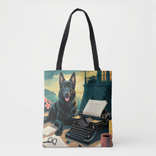 German Shepherd Dog gentleman vintage  Tote Bag