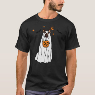 German Shepherd Dog Ghost and Pumpkin Halloween Fu T-Shirt
