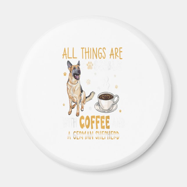 German Shepherd Dog Gift Magnet (Front)