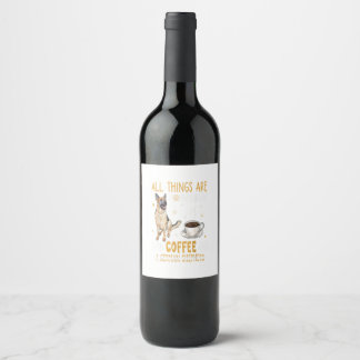 German Shepherd Dog Gift Wine Label
