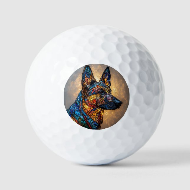 German Shepherd Dog Golf Balls (Front)