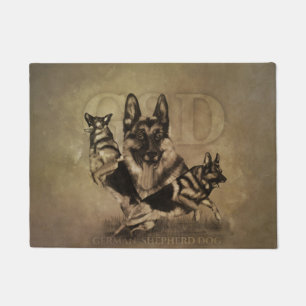 German Shepherd Dog - GSD Collage Doormat