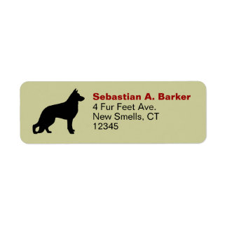 German Shepherd Dog GSD Silhouette Return Address