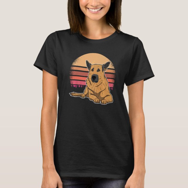 German Shepherd Dog Gsd Sunset  4 T-Shirt (Front)